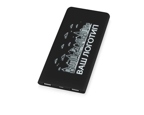 Внешний аккумулятор с подсветкой логотипа «Faros», soft-touch, 4000 mAh